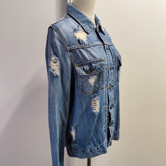 Light weight Crushed Denim Jacket - Picture 4 of 11